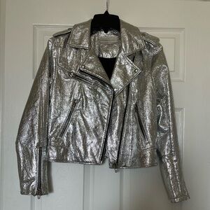 NWOT BLANK NYC Silver Metallic Women's Jacket
